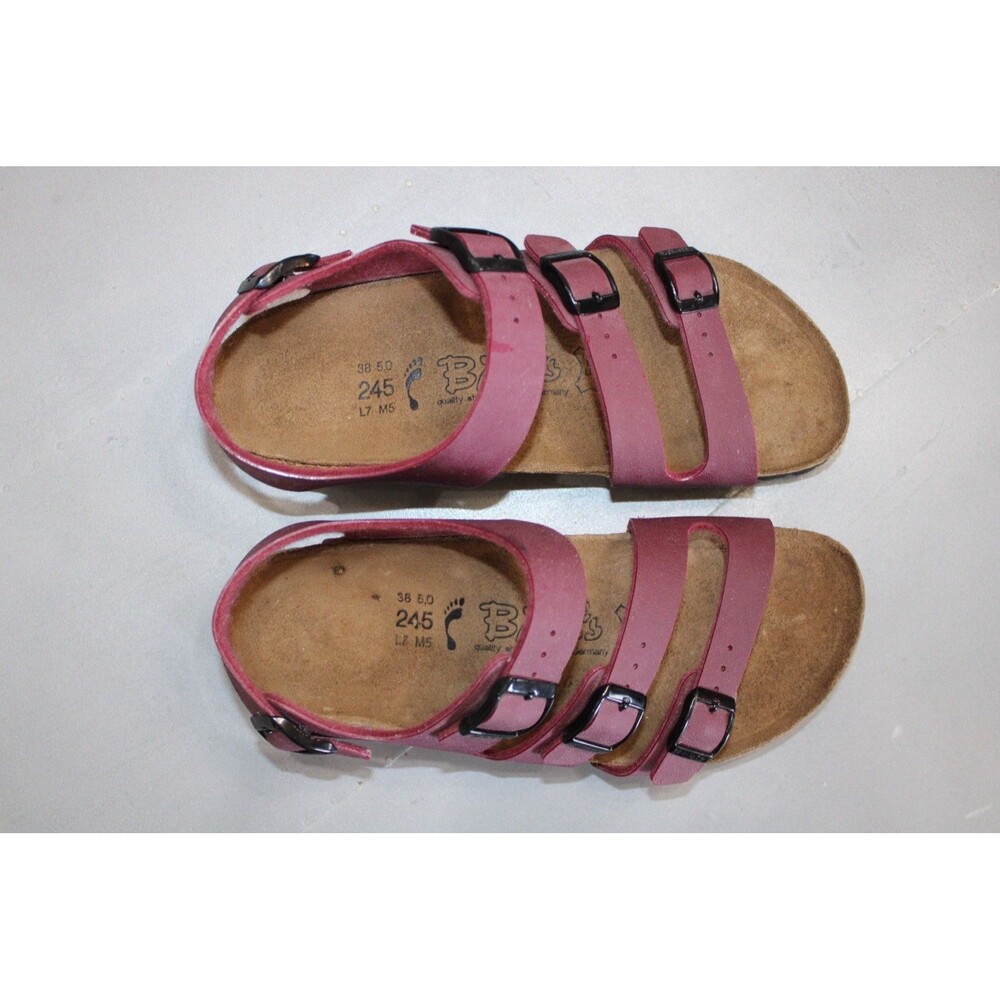 Birkenstock Birki’s Ellice Sandals Womens 7 EU 38 Narrow Triple Strap Slingback - Picture 7 of 9